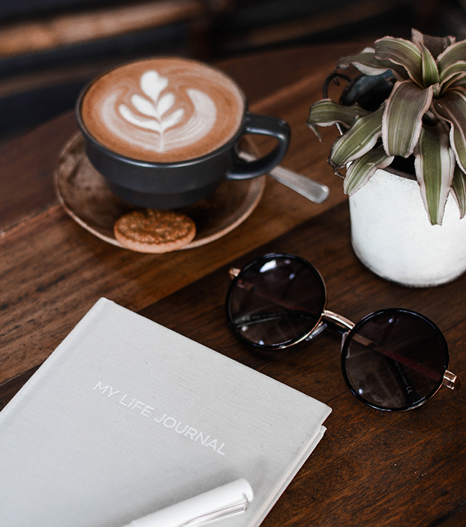 coffee and sunglasses
